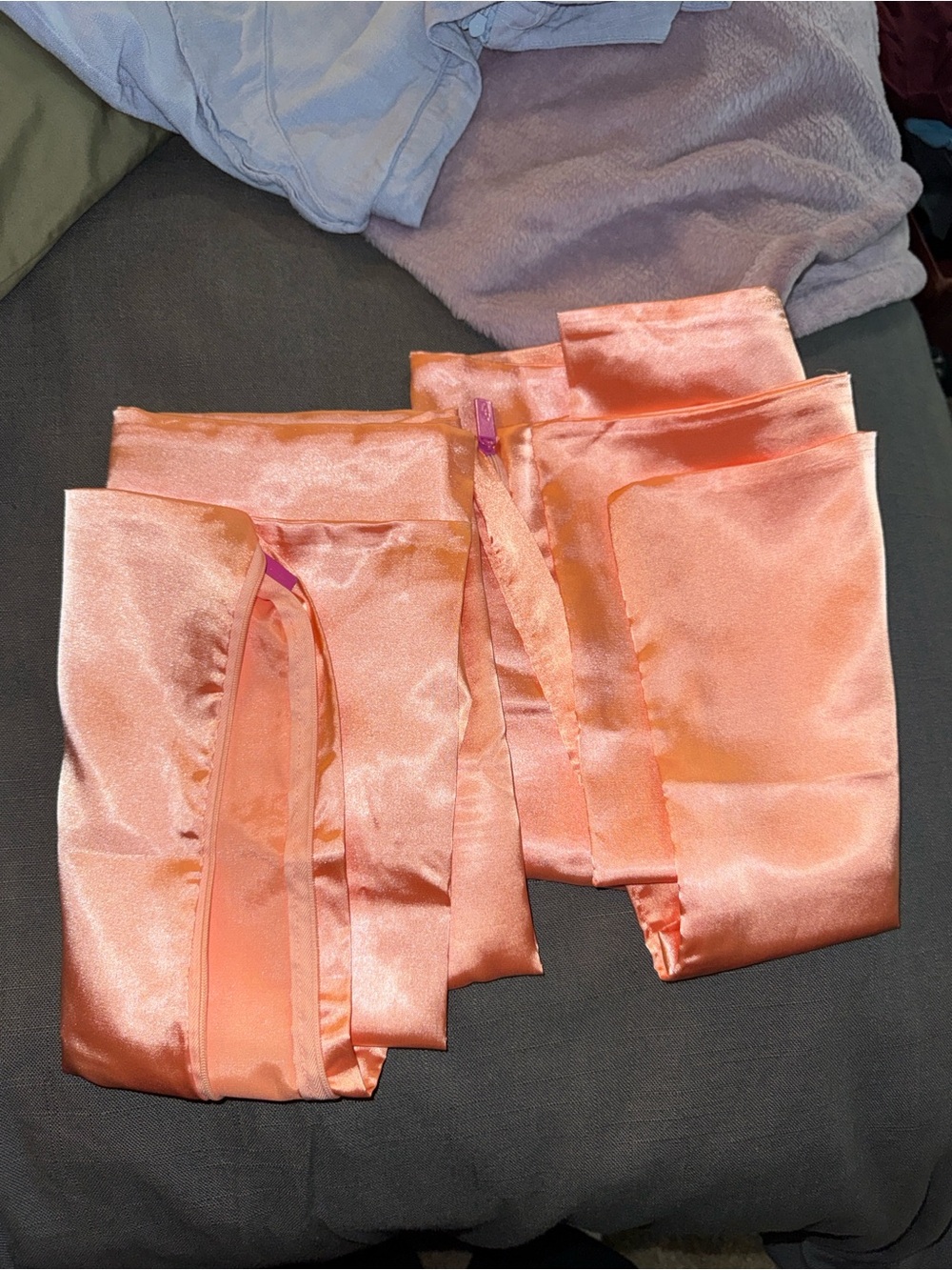 Kids Satin Leggings in Peach - Brand: